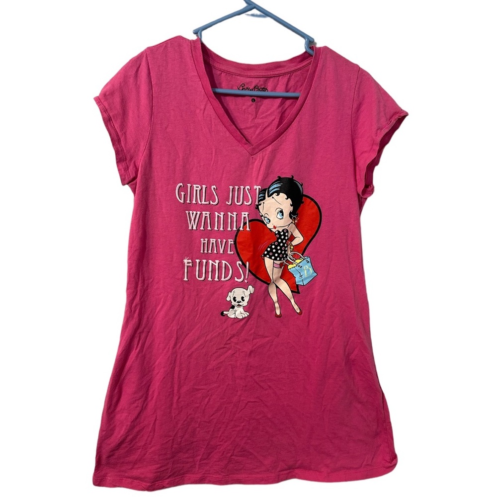 VINTAGE 2010 BETTY BOOP INTIMATES GRAPHIC PRINT NIGHT SHIRT Girls Just Wanna L